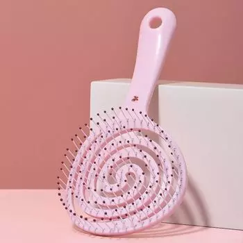 Парикмахерская расческа в форме леденца макарон, расческа от комаров в форме массажной спирали для кожи головы, аксессуары для волос зелёный