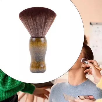 Парикмахерская щетка для бритья с деревянной ручкой 15,8 см, парикмахерская, для шеи, для волос