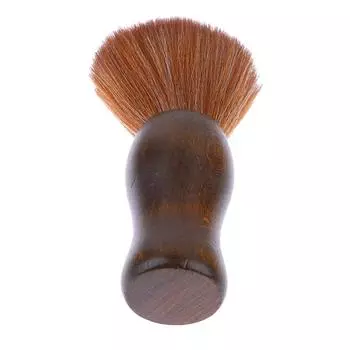 Парикмахерская щетка для шеи с деревянной ручкой и крючком, щетка для парикмахерской чистки, натуральное волокно, салонные щетки для подметания волос