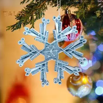 Парикмахерская снежинка, украшение, парикмахерская расческа и ножницы из смолы, снежинка, кулон, парикмахерское украшение для украшения рождественской елки A