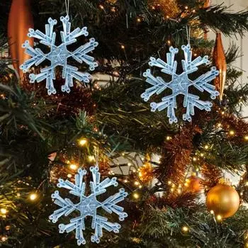 Парикмахерская снежинка, украшение, парикмахерская расческа и ножницы из смолы, снежинка, кулон, парикмахерское украшение для украшения рождественской елки A