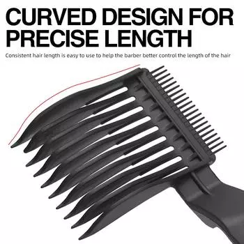 Парикмахерская стрижка волос Позиционирование Гребень Машинка для стрижки волос Гребень для волос Мужская расческа Вспомогательные инструменты для салонной укладки чёрный