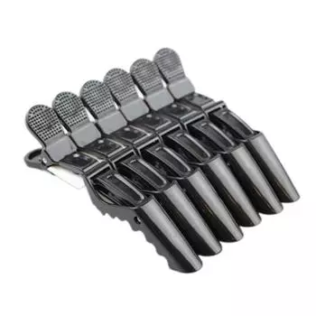 Парикмахерская заколка «крокодил» Парикмахерская заколка для глажки и окрашивания волос Заколка для волос Салон Стиль Аксессуары для волос Заколка для волос чёрный