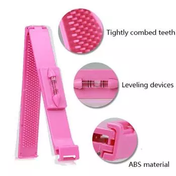 Парикмахерские инструменты «сделай сам», линейка для резки челки, горизонтальная линейка для челки, инструмент для челки, расческа-банан, зажимы для бананов, триммер для бананов розовый