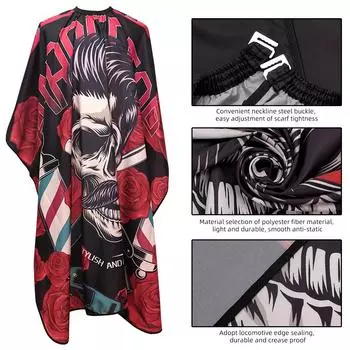 Парикмахерские накидки Парикмахерская накидка Антистатическая водонепроницаемая парикмахерская ткань Парикмахерские принадлежности для укладки Инструменты розы красного