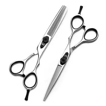 Парикмахерские ножницы Материал стали 440C Ножницы like the picture-flat серебряный