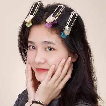 Парикмахерские вьющиеся волосы роликовые зажимы шпильки позиционирование корней волос пушистый зажим зажим для разделения волос розовый