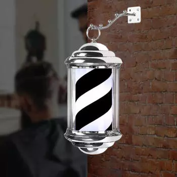 Парикмахерский светильник, непромокаемый, вращающийся для деловой активности, черный, белый, 28 см Red Black White 28cm