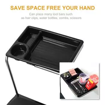 Парикмахерское кресло с подносом, многофункциональное кресло для мытья шампунем, тату-кресло, косметическое оборудование, которое можно хранить, салонное кресло, портативность, инструменты чёрный