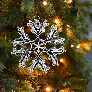 Парикмахерское украшение, парикмахерская расческа и ножницы из сплава, снежинка, кулон, стилист, рождественский сувенир для салона красоты или украшения дерева 7.5cm 1pc