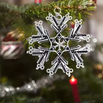 Парикмахерское украшение, парикмахерская расческа и ножницы из сплава, снежинка, кулон, стилист, рождественский сувенир для салона красоты или украшения дерева 7.5cm 1pc