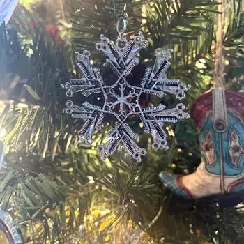 Парикмахерское украшение, парикмахерская расческа и ножницы, снежинка, кулон, парикмахер, рождественский