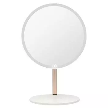 Парикмахерское зеркало с 3-мя цветными лампочками для макияжа, перезаряжаемые, удобные настольные портативные светодиодные принадлежности для общежития розовый