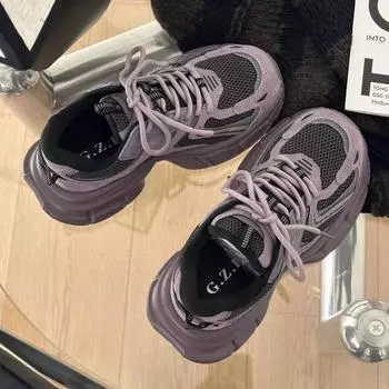Paris dad shoes женские ins tide 2025 сетчатые легкие дышащие спортивные туфли для студентов универсальные повседневные туфли 55 random серый