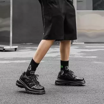 Paris Darth Vader men s shoes trend 2025 niche square head dad shoes men s versatile casual sports shoes 3312-J 38 чёрный