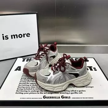 Paris fashion dad shoes women s 2024 new small height, small feet, comfortable and lightweight casual sports shoes 35