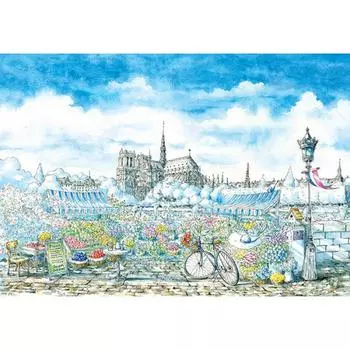 Paris Notre Dame Cathedral (mini) jigsaw puzzle illustration 2000 pieces, popular Korean puzzle