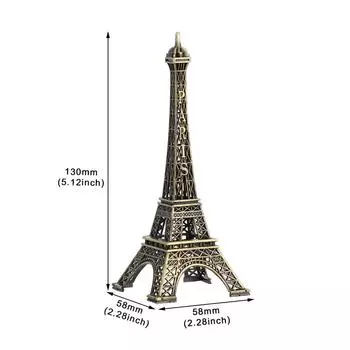 Париж Эффиэль Башня фигурки статуи Модель здания Мода Романтический Ретро Бронзовая Скульптура Домашний Рабочий Стол Металлический Декоративный Орнамент