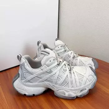 Парижская мода на платформе, подходящая по цвету, папины туфли, женские, 2025, новые дышащие повседневные кроссовки с ремешками в виде Человека-паука 35