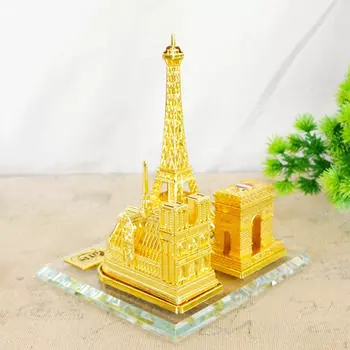 Парижская Тематическая Статуя Башня Сплава Уникальная Модель Здания Архитектура Романтическая Для бронзовый