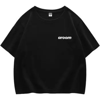 Park Caiying Rose Summer Tops Short Sleeve T-Shirt Black L