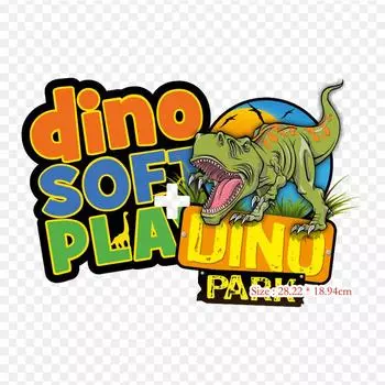Парк динозавров, холм динозавров, парк, термопереносная печать, виниловые нашивки, наклейки для одежды, аппликации «сделай сам», моющиеся нашивки