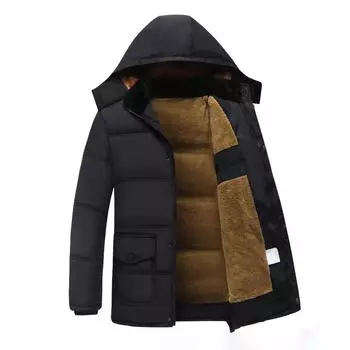 Парка Мужские Пальто Зимняя Куртка Мужская Утепленная Водонепроницаемая Верхняя Одежда С Капюшоном Теплое Пальто Повседневные Мужские Куртки Пальто M