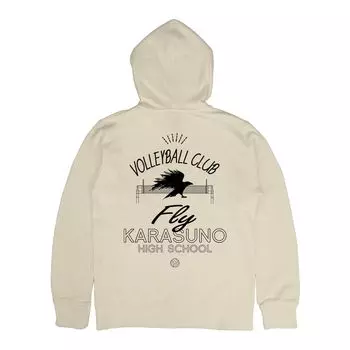Парка на молнии для волейбольного клуба средней школы Cospa Karasuno, цвет светло-бежевый, размер L [официальный] Haikyu!!