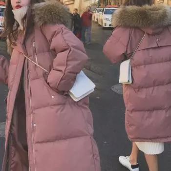 Парка, осенне-зимняя куртка, женская одежда, винтажное теплое пальто, женская пуховая хлопковая куртка, теплые толстые длинные парки большого размера S бежевый
