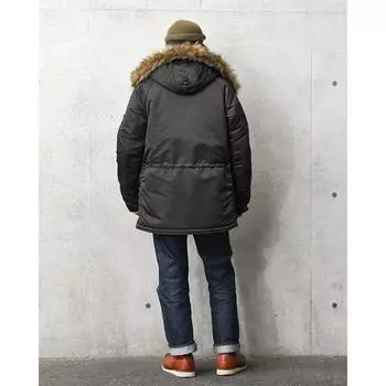 Парка Пальто Мужская зимняя куртка Классическая парка для экстремально холодной погоды Водонепроницаемый съемный искусственный мех вокруг капюшона XL зелёный