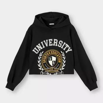 Парка с капюшоном с графическим принтом GU (Длинный рукав) YT+E