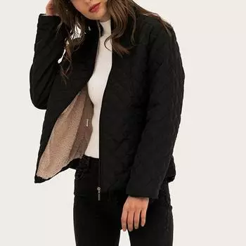 Парка Зимняя одежда Женская повседневная однобортная куртка с лацканами Тонкая теплая модная куртка с хлопковой подкладкой Зимние пальто 2022 Новое пальто Парки S чёрный