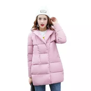 Парка Женская Пуховик Зимнее Пальто Зимняя Парка Хлопковая Стеганая Куртка Женская Зимняя Куртка Пальто M