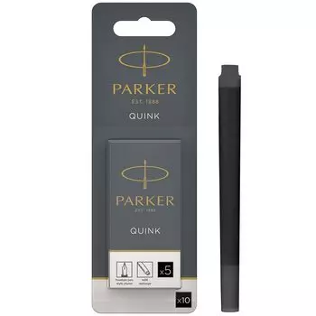 Parker 1950382 Quink перьевая ручка сменный стержень 10 шт. в упаковке чёрный
