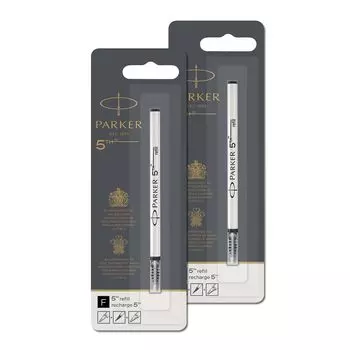 PARKER 5-й сменный набор из 2 шт. мелкого шрифта черного цвета, обычный импортный продукт 1950273X2 на водной основе чёрный