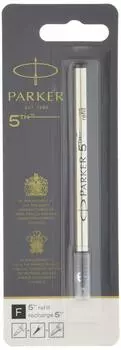 PARKER 5th Refill F Black 1950273 Набор из 5 блистеров Оригинальный импортный продукт чёрный