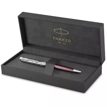 PARKER Ballpoint Pen Sonnet Premium Metal Red CT Medium Point Gift Box Genuine Imported Product 2119783 & Oil-based