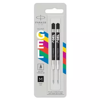 PARKER parker jotter оригинальный стержень для гелевой ручки гладкий черный черный гелевый стержень для гелевой ручки гелевый стержень для гелевой ручки средний наконечник 0 7 мм 2 шт.