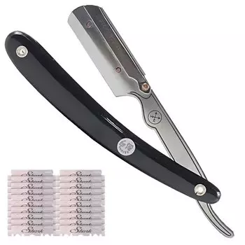 Parker Professional Includes Japanese Instructions 39 Foldable Razor with Resin Handle Razor, 20-Blade Set, (Length 14.6 cm, Weight g), Compact,