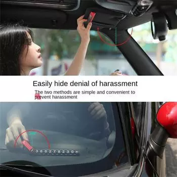 Parking Aid Rotation Feel High Temperature Exposure Aluminum Alloy Temporary Car Parking Card Number Card Solar Charging