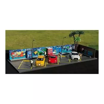 Parking Lot 710027 Model Diorama Mini Car 1/64 G-Fans [Item] синий