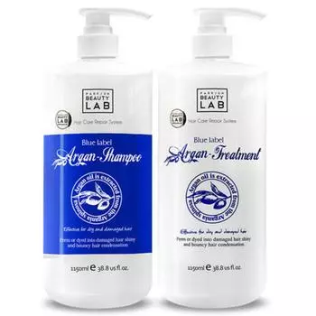 Parkjun Beauty Lab Blue Label Argan Shampoo 1150ml + Treatment 1150ml Set, 1 set