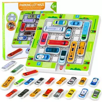 Парковка Головоломка Слайд Постоянный Магнитный Образовательный Мозг Время 750 22 Веселье для Начинающих и Продвинутых Деменция Инструкции на английском языке в комплекте Игрушка,