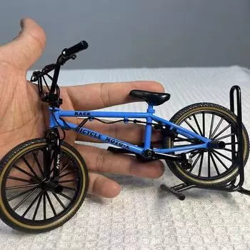 Парковочная стойка Модель велосипеда Игрушка Трюковой велосипед Моделирующий велосипед Мини-велосипед для пальцев Домашний декор оранжевый
