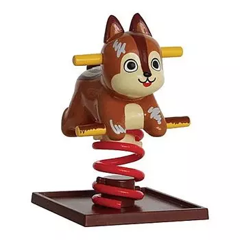 Парковое игровое оборудование для качания 3 Старая игрушка-капсула Gacha Gacha [1. белка] (один предмет)