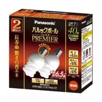 Parlook Ball Premier D10 Тип E17 цоколь лампочки цветной люминесцентный EFD10EL/7/E17H2/2T (2 куска) (Компактный свет)