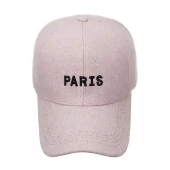 Парная бейсболка женская солнцезащитная кепка пара универсальная кепка трехмерная вышивка шляпа ПАРИЖ чёрный
