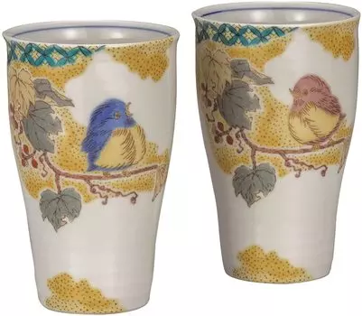 Парная бесплатная чашка Комон Ёсидая Сузуме Кутанияки Иватая K7-1068