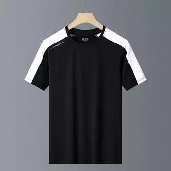 Парная футболка из ледяного шелка, мужская быстросохнущая спортивная футболка больших размеров с короткими рукавами 6XL