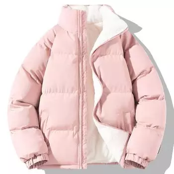 Парная хлопковая одежда, мужская и женская свободная осенняя и зимняя хлопковая одежда, мужская хлопковая одежда из овечьей шерсти M чёрный